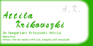 attila krikovszki business card